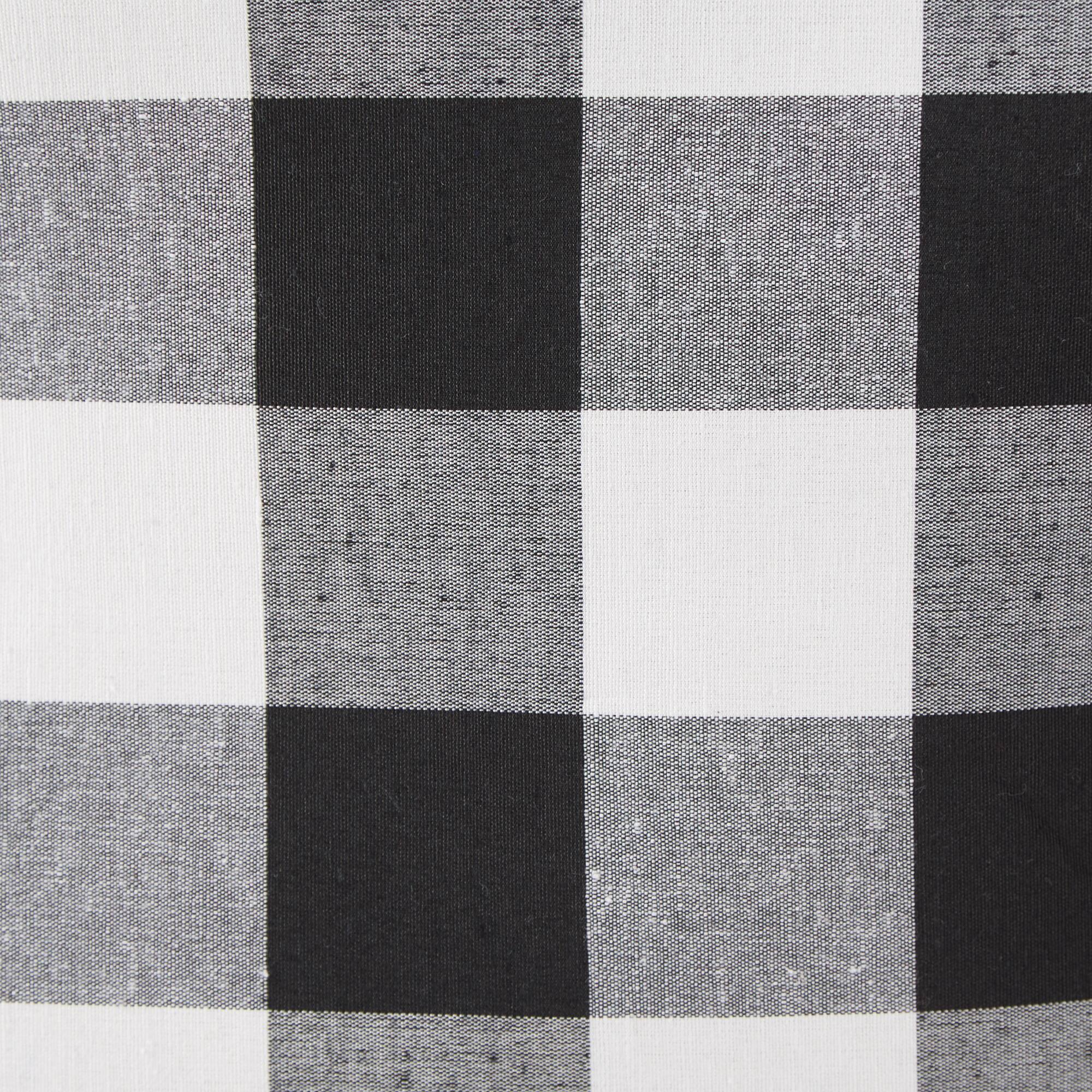DII® Large Round White/Black Buffalo Check Polyester Bin
